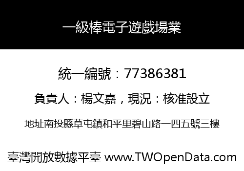 一級棒電子遊戲場業