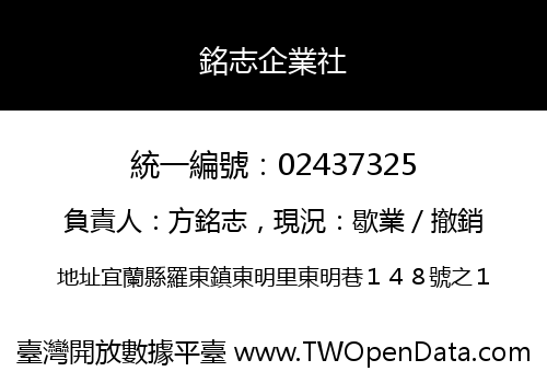 銘志企業社