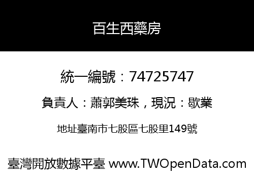 百生西藥房