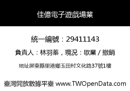 佳億電子遊戲場業