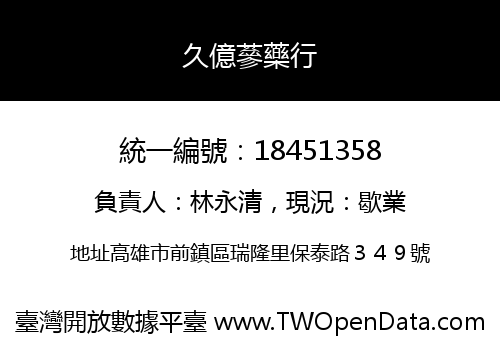 久億蔘藥行