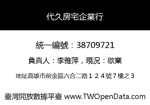 代久房宅企業行