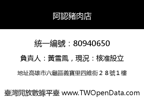 阿認豬肉店