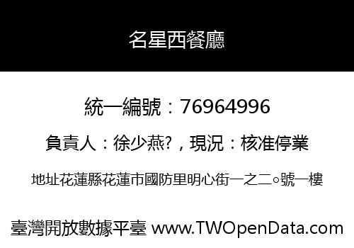名星西餐廳