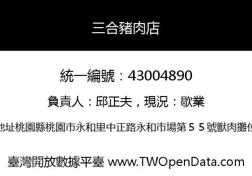 三合豬肉店