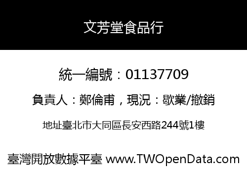 文芳堂食品行
