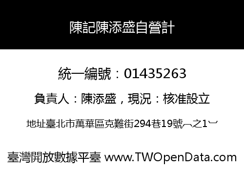 陳記陳添盛自營計