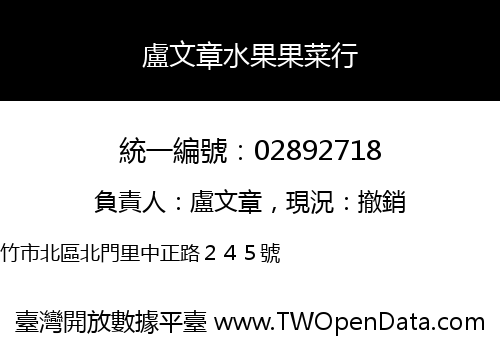 盧文章水果果菜行