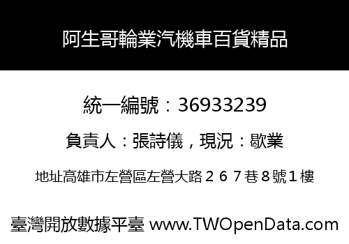 阿生哥輪業汽機車百貨精品