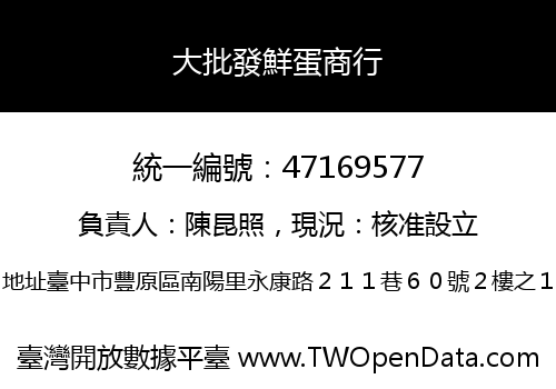 大批發鮮蛋商行