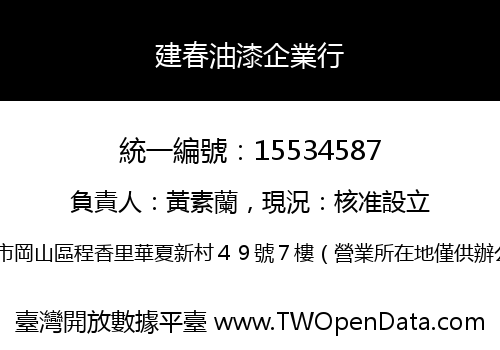 建春油漆企業行
