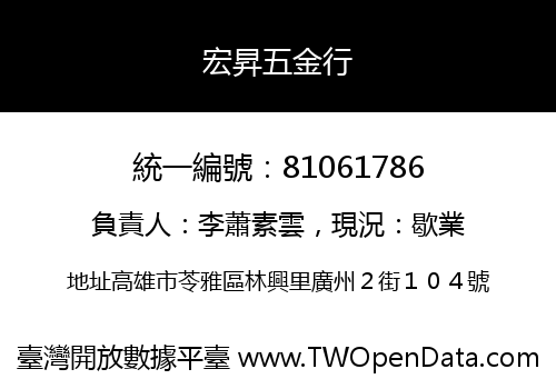 宏昇五金行