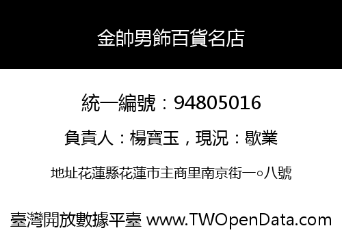 金帥男飾百貨名店