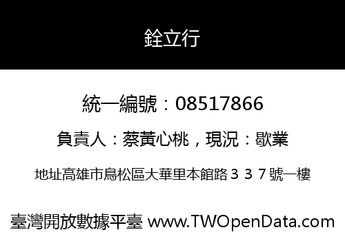 銓立行