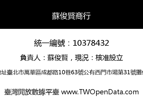 蘇俊賢商行