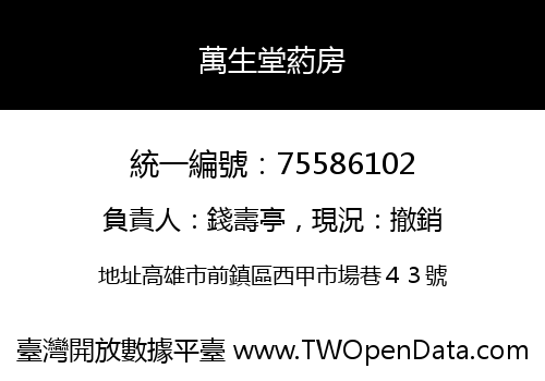 萬生堂葯房
