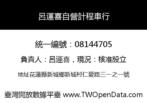 呂運喜自營計程車行