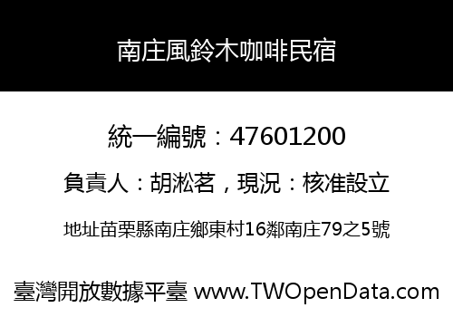 南庄風鈴木咖啡民宿