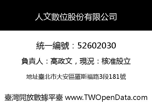 人文數位股份有限公司