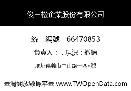 俊三松企業股份有限公司