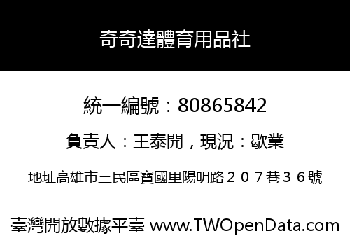 奇奇達體育用品社