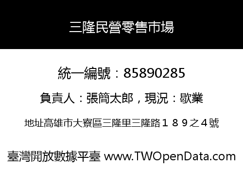 三隆民營零售巿場
