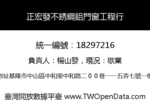 正宏發不銹鋼鋁門窗工程行