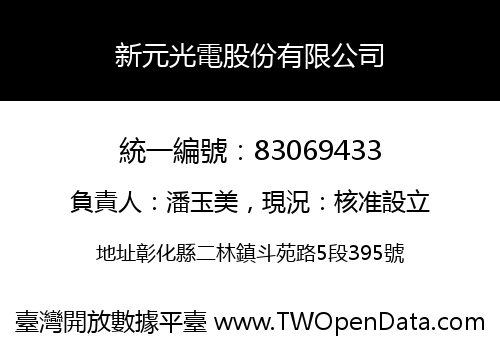 新元光電股份有限公司