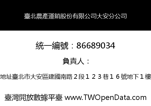 臺北農產運銷股份有限公司大安分公司