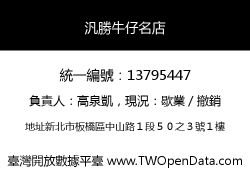 汎勝牛仔名店