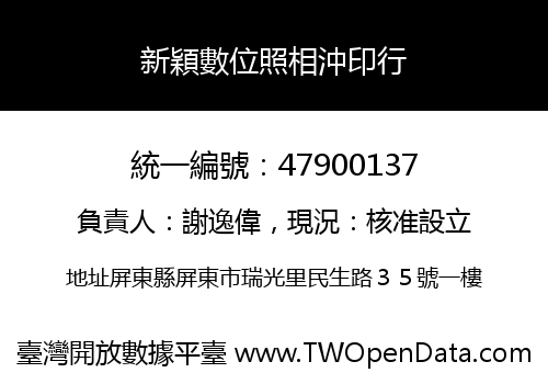 新穎數位照相沖印行