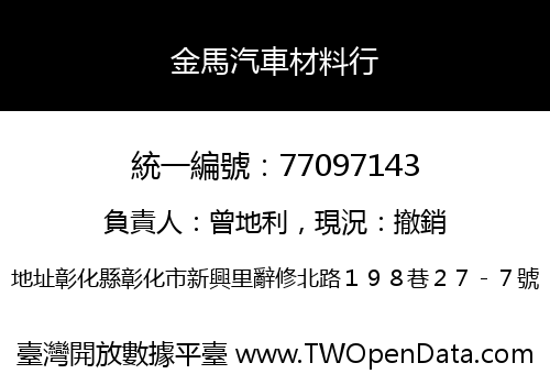 金馬汽車材料行