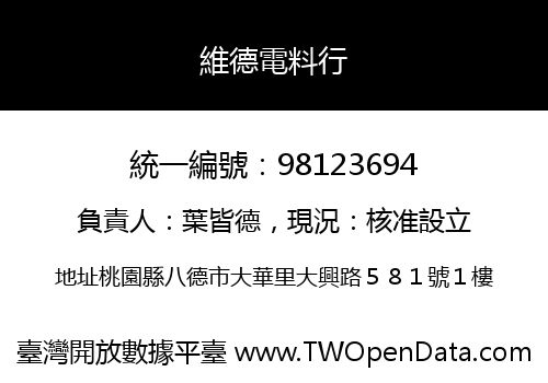 維德電料行
