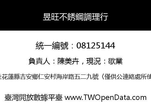 昱旺不銹鋼調理行