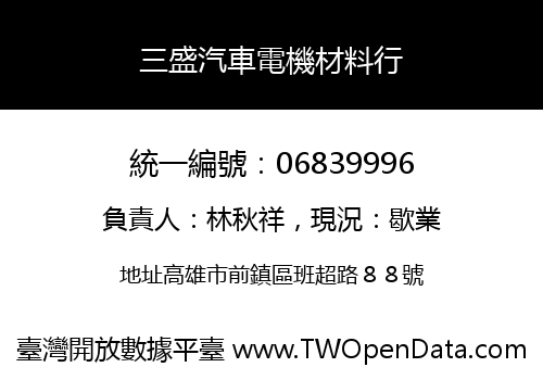 三盛汽車電機材料行