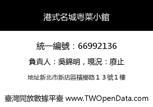 港式名城粵菜小館