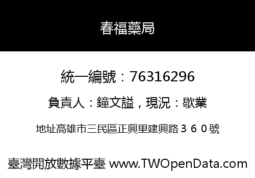 春福藥局