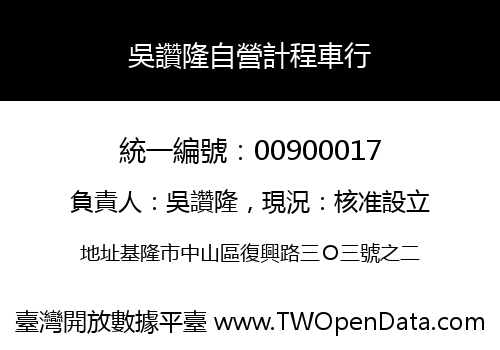 吳讚隆自營計程車行