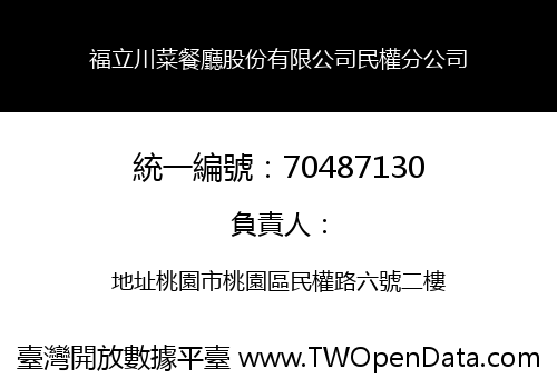福立川菜餐廳股份有限公司民權分公司