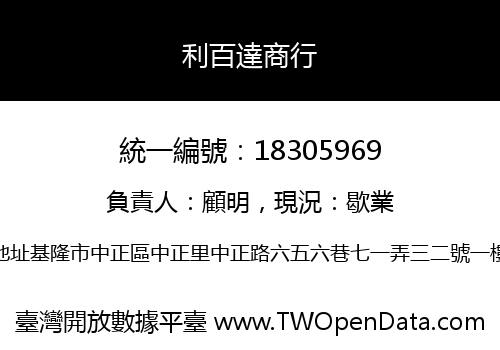 利百達商行