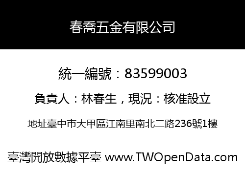 春喬五金有限公司