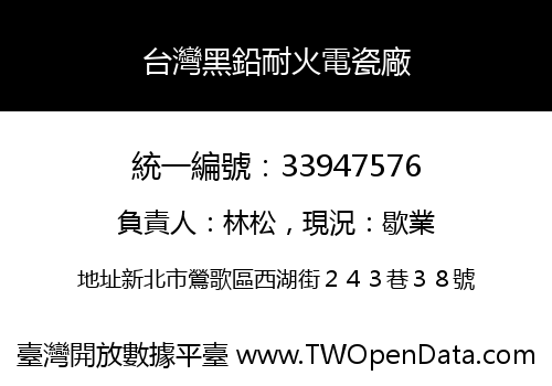 台灣黑鉛耐火電瓷廠