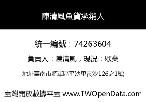 陳清風魚貨承銷人