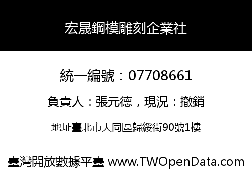 宏晟鋼模雕刻企業社