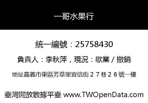 一哥水果行