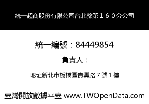 統一超商股份有限公司台北縣第１６０分公司