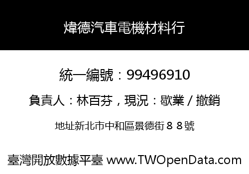 煒德汽車電機材料行