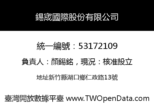 錫宬國際股份有限公司