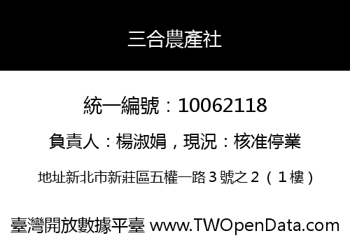 三合農產社