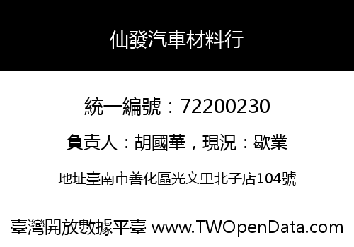 仙發汽車材料行